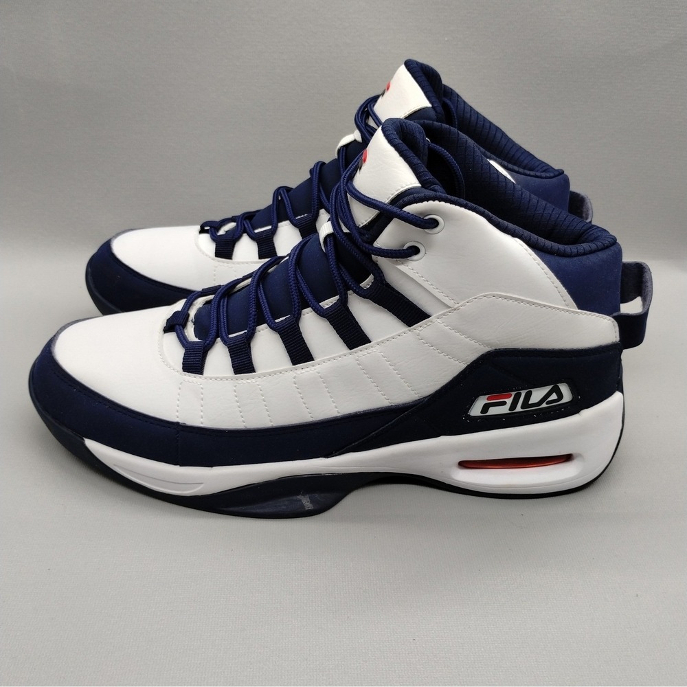 Fila Eight Five Viz Basketball Shoes Mens‎ Size 10.5 White Fila Blue Fila Red